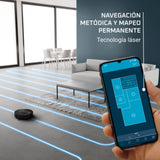 Rowenta X-Plorer Serie 65 - Robot Aspirador, aspira y friega, tecnología láser, Cobertura Total, mapeo Permanente, hasta 168 min autonomía, diseño Muy Plano, Capacidad Subir sobre alfombras, RR8L65