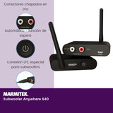 Marmitek Transmisor de Subwoofer Inalámbrico Subwoofer Anywhere 640 - Conecte su Subwoofer de forma Inalámbrica a su Sistema Estéreo - Conector de 3,5 mm - Transmisor de Audio Inalámbrico