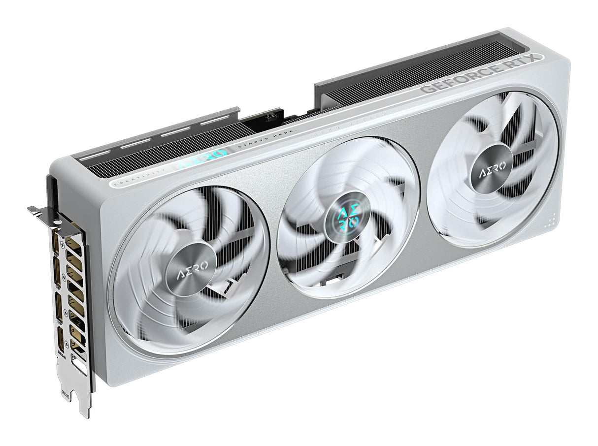 Gigabyte GeForce RTX 5070 Aero OC 12G Tarjeta Gráfica - 12GB GDDR7, 192 bits, PCI-E 5.0, 2625 MHz Core Clock, 3 x DP 2.1a, 1 x HDMI 2.1b, NVIDIA DLSS 4, GV-N5070AERO OC-12GD