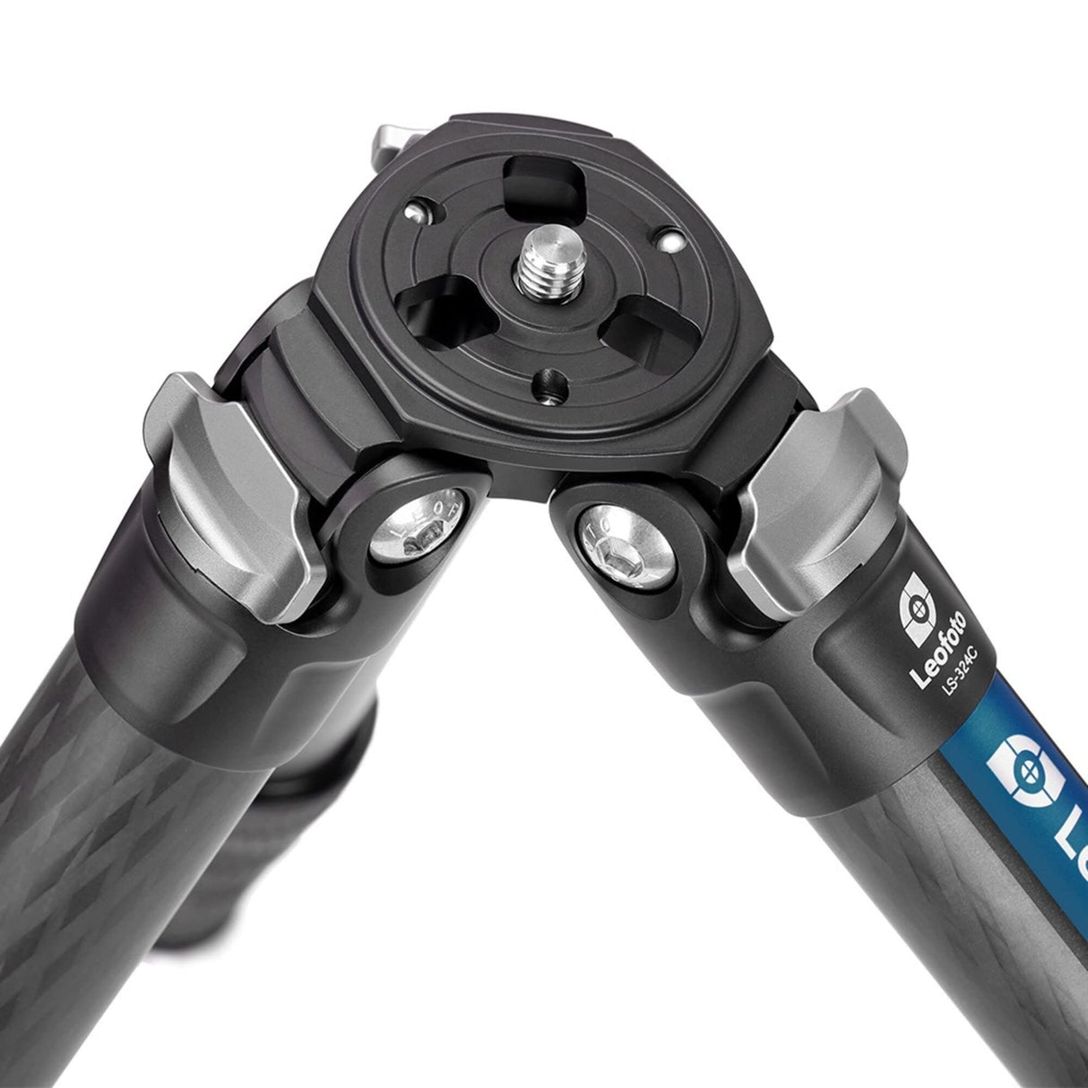 Leofoto - Ranger - Trípode de Carbono para cámaras - Cabeza de rótula incluida - Capacidad de Carga de 15 kg - Pies Extensibles - Altura: 17 cm - 171 cm - LS-324C + Cabeza de rótula LH-40