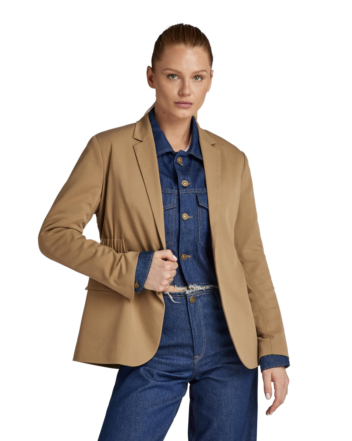 G-STAR Para Mujer Americana Elastic Waist, Beige (Safari D24253-D401-B444), XS