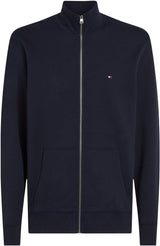 Tommy Hilfiger Sudadera con cremallera Hombre Essential Terry con cuello alto, Azul (Desert Sky), L