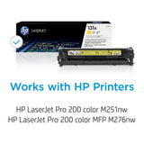 HP 131A CF212A, Amarillo, Cartucho Tóner Original, de 1.800 páginas, para impresoras HP LaserJet Pro 200 color MFP M276, MFP M276n, MFP M276nw, M251, M251n y M251nw
