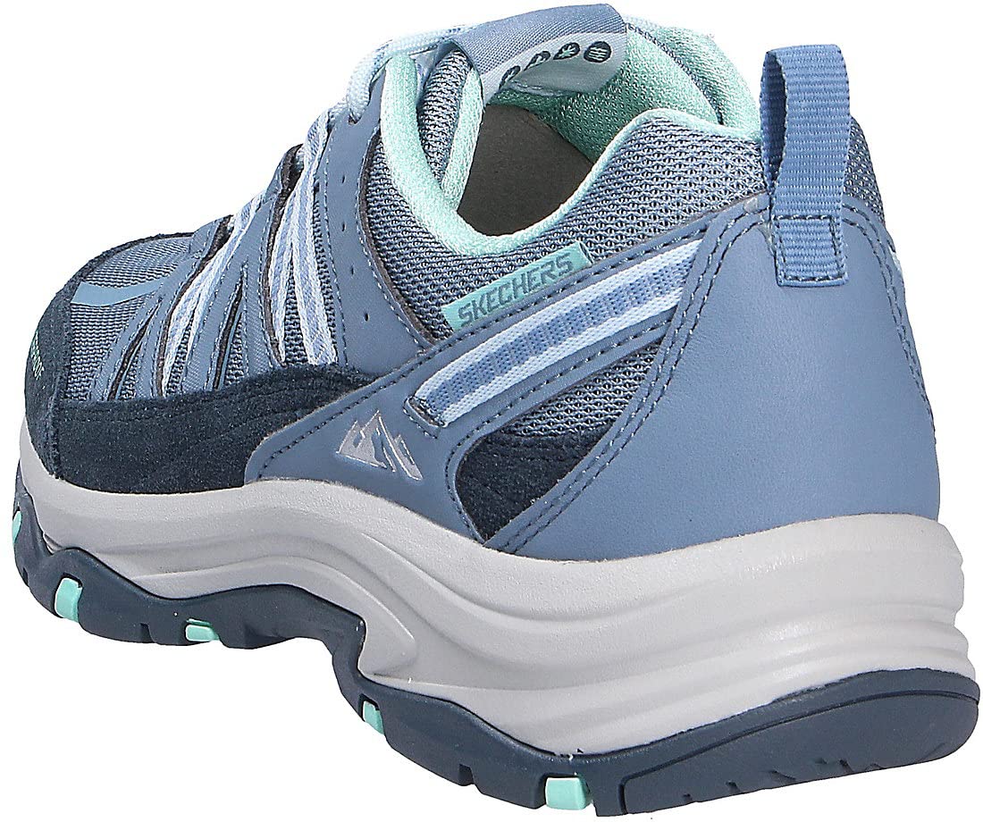 Skechers Lookout Point, Punto de Mirador Trego Mujer, Slate Leather/Mesh/Trim, 40 EU