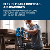 Bosch Professional lijadora de banda GBS 750 (motor de 850 W, con bolsa para lijado de tela, bolsa para polvo)