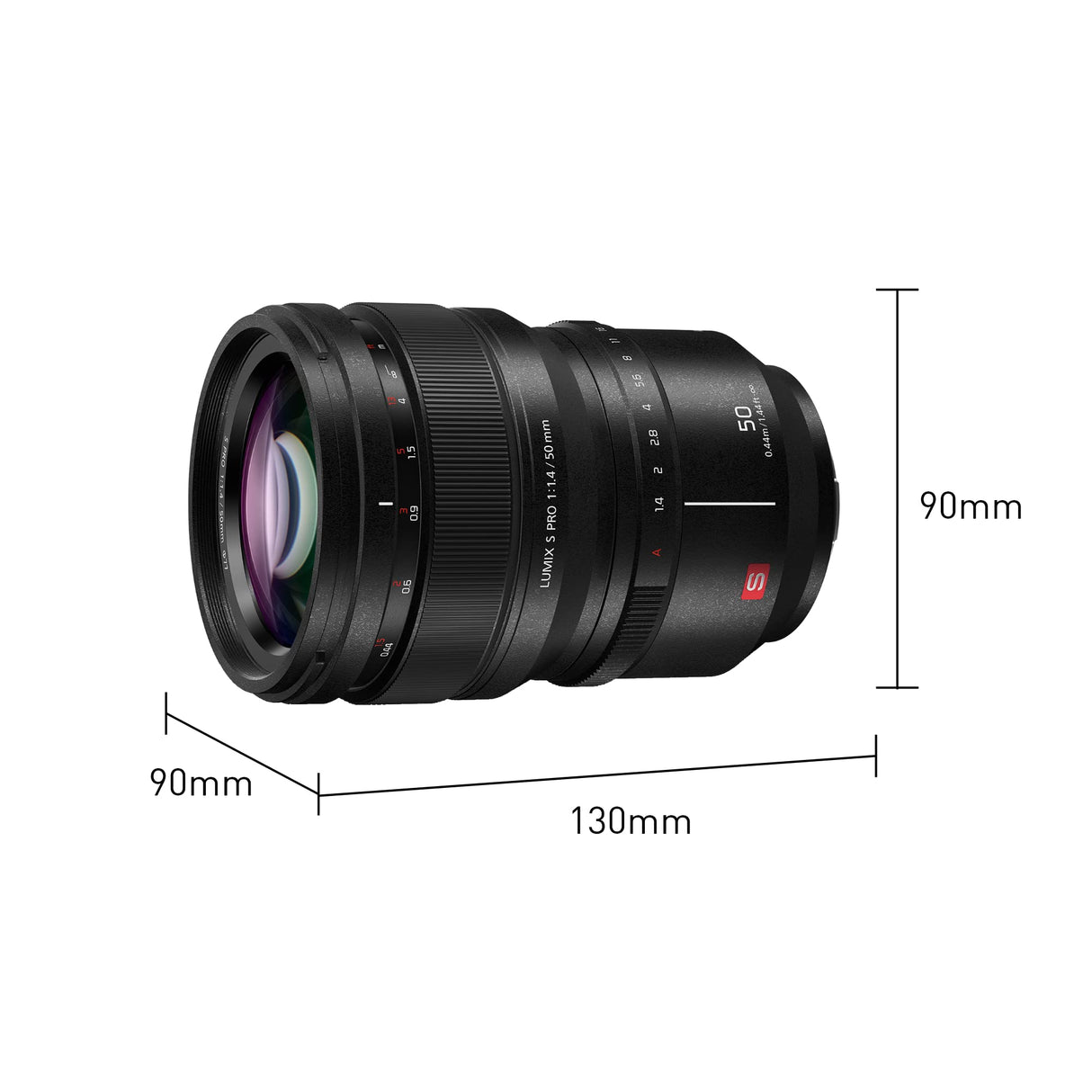 Panasonic LUMIX S PRO 50mm F/1.4 MILC Negro - Objetivo (MILC, 13/11, 0,44 m, 1,4 - 16, 5 cm, Panasonic)