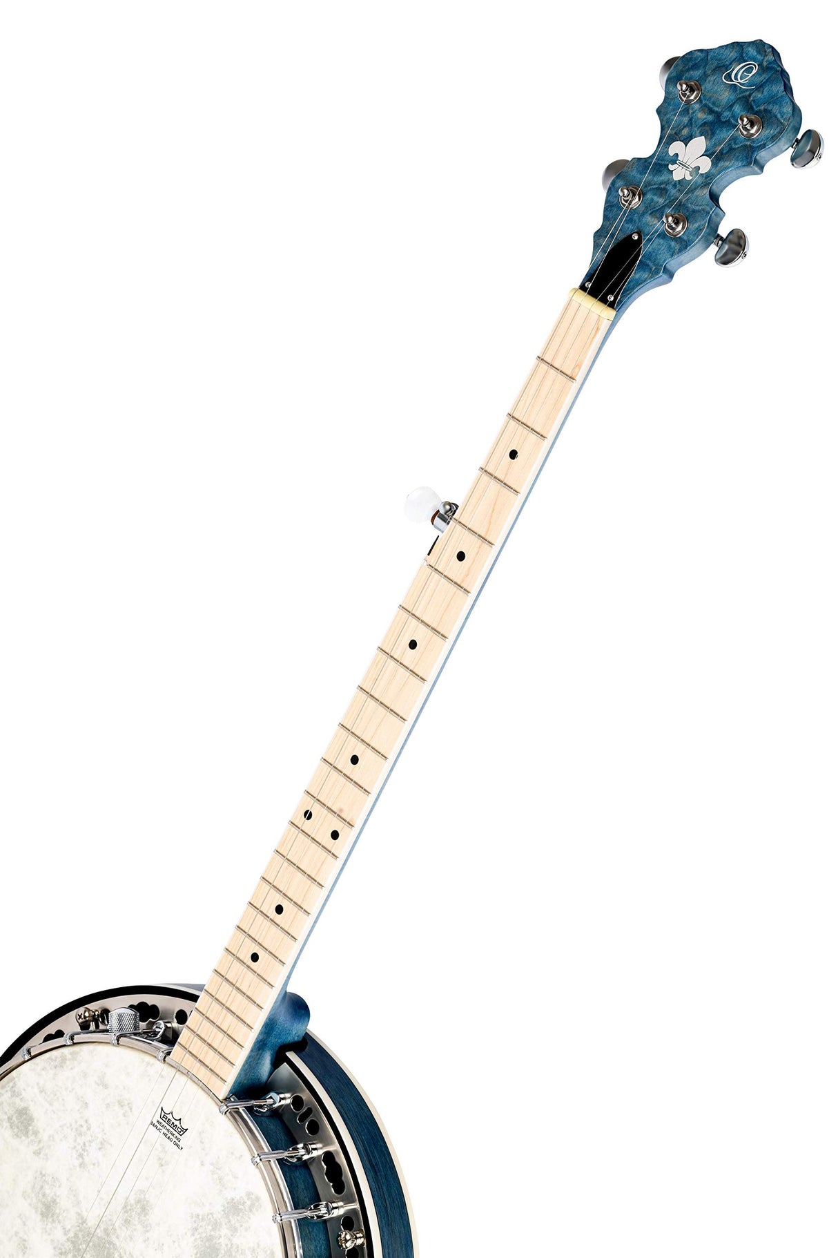 ORTEGA Falcon Series Banjo - Azul Transparente + Funda, OBJE400TBL