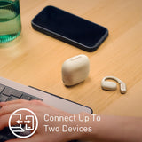 Panasonic RB-F10DE-C Audífonos inalámbricos de Oído Abierto, Audífonos Bluetooth con Micrófono ENC, 25 Horas De Reproducción, Bluetooth 5.4, IPX4, Controles Táctiles, Beige
