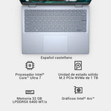Dell Inspiron 14 Plus 7440 Ordenador Portátil de 14'' de 2.8K, Intel Core Ultra 7, Intel ARC Graphics, 32GB RAM, 1TB SSD, Fingerprint Reader, Windows 11 Home, Teclado QWERTY Español, Ice Blue