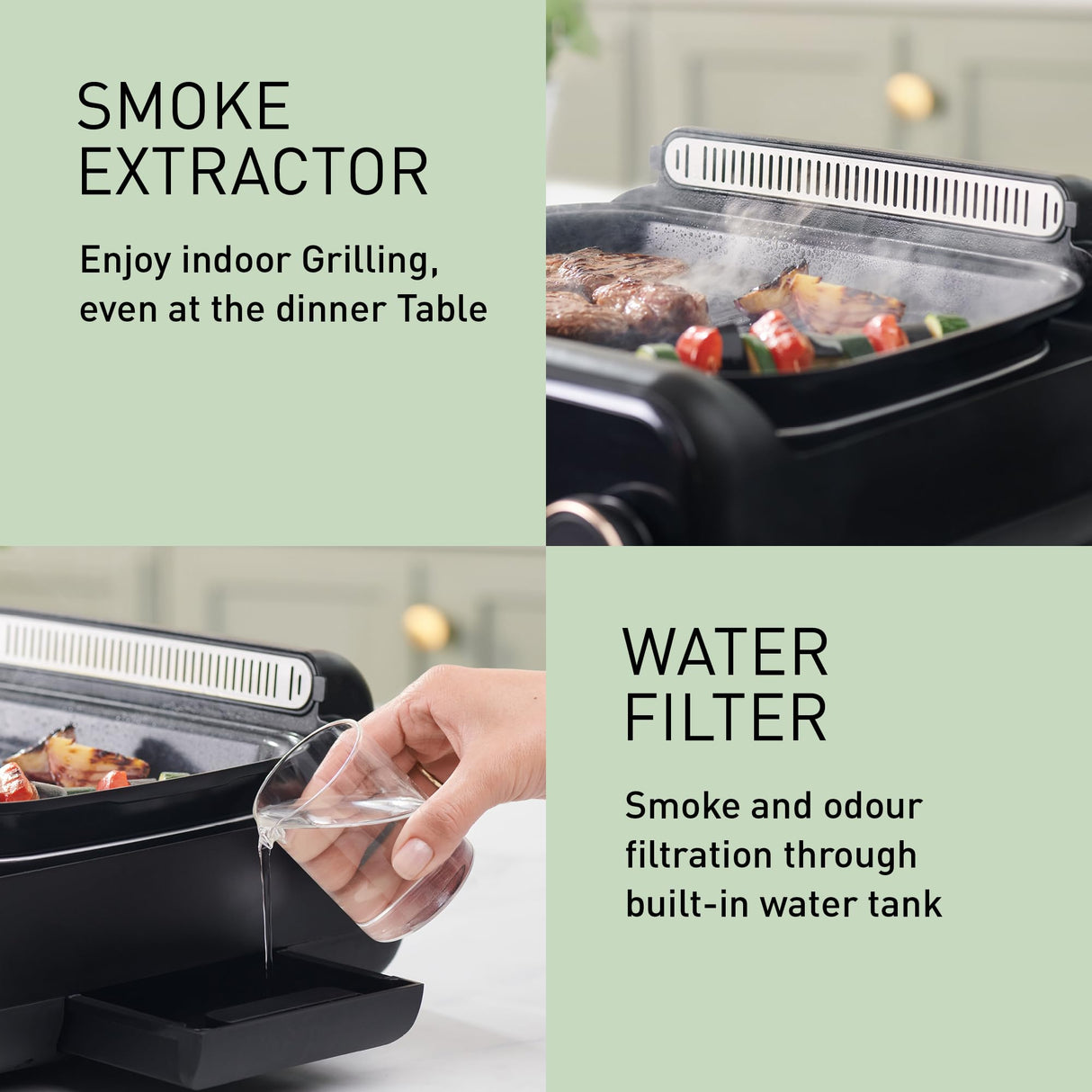 Panasonic NF-GM600 - Olla Multifunción Eléctrica 6 en 1, 1400 W, 40-250 °C, 9 Modos Automáticos, 6 Accesorios Platos, Extractor de Humo, Apta para Lavavajillas, Cable de 2,5 m, Color Negro