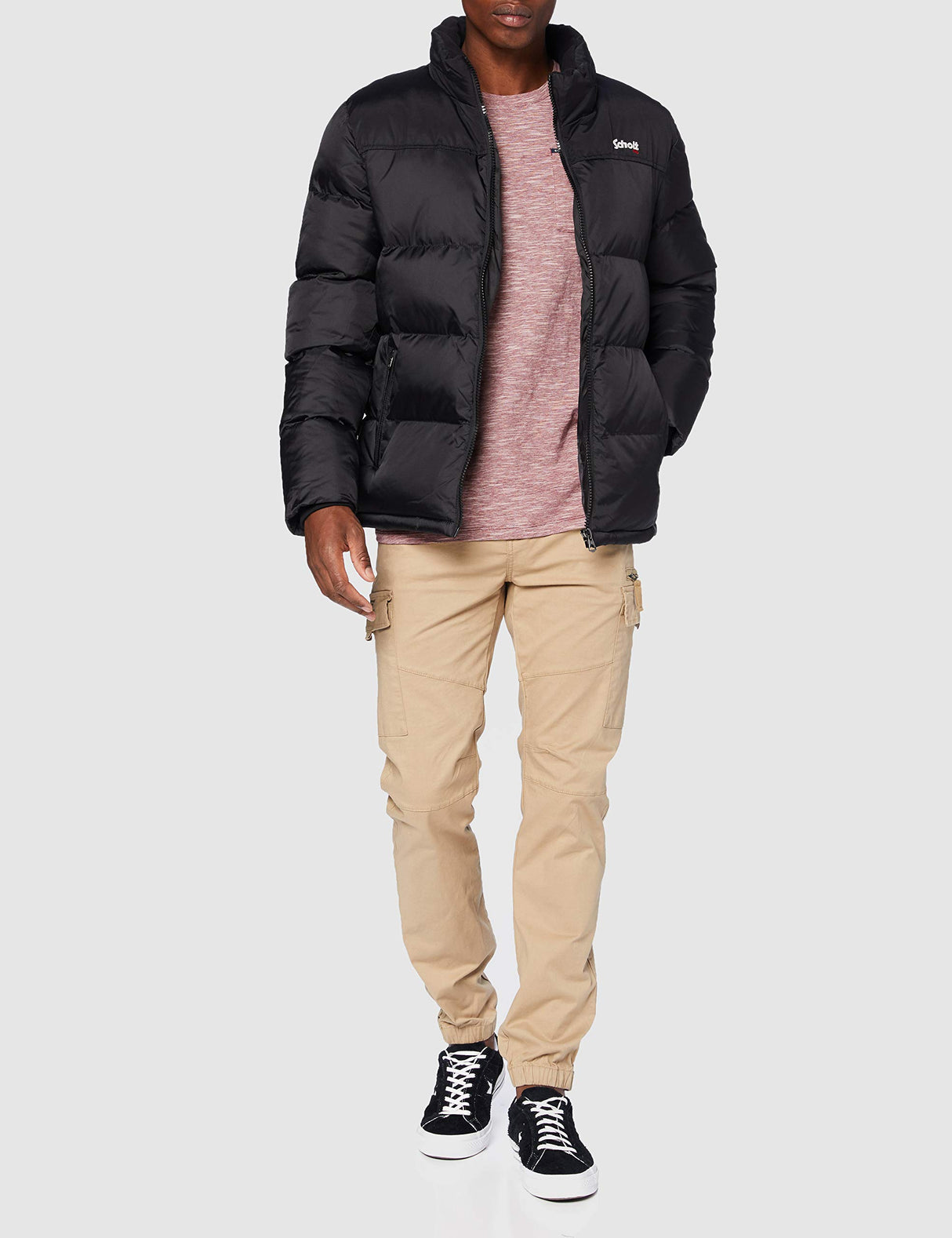 Schott NYC UTAH, Chaqueta Hombre, Negro, L
