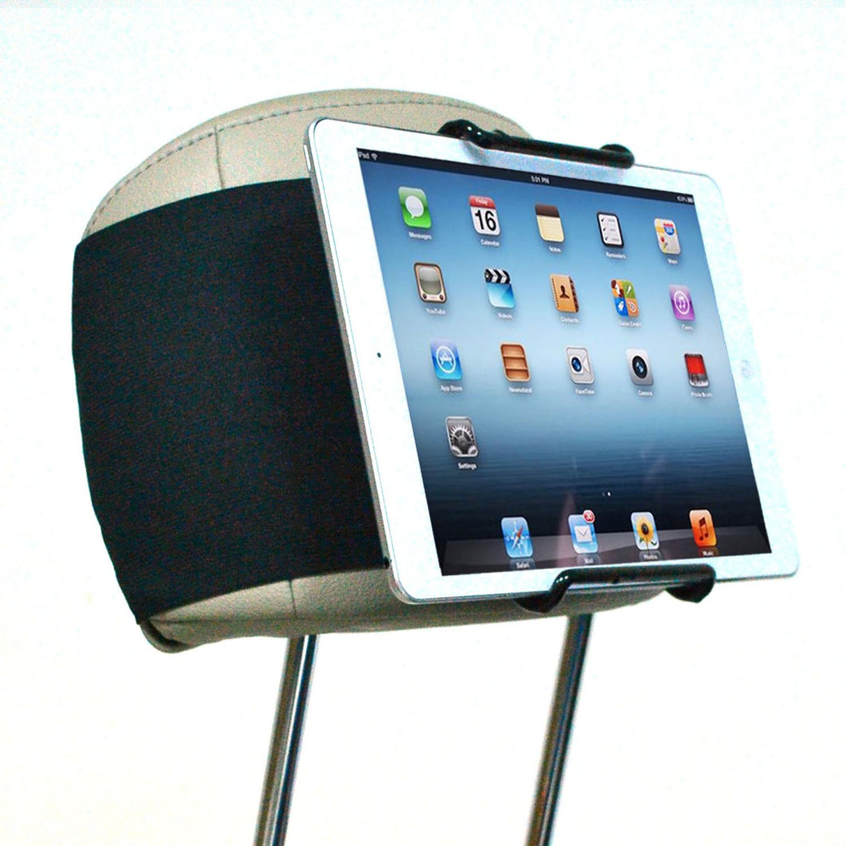 TFY Soporte universal para reposacabezas de coche, funciona con o sin funda, sin piezas sobresalientes, se adapta a todos los tablets de 6 pulgadas a 11 pulgadas, Apple iPad, iPad 4 (iPad 2 y 3), iPad Air, iPad Mini, Samsung Galaxy Tab & Note - Google Nex