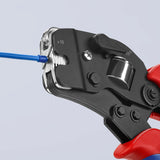 Knipex Alicate autoajustable para crimpar punteras huecas de acceso frontal bruñido, con fundas multicomponentes 190 mm (cartulina autoservicio/blíster) 97 53 09 SB
