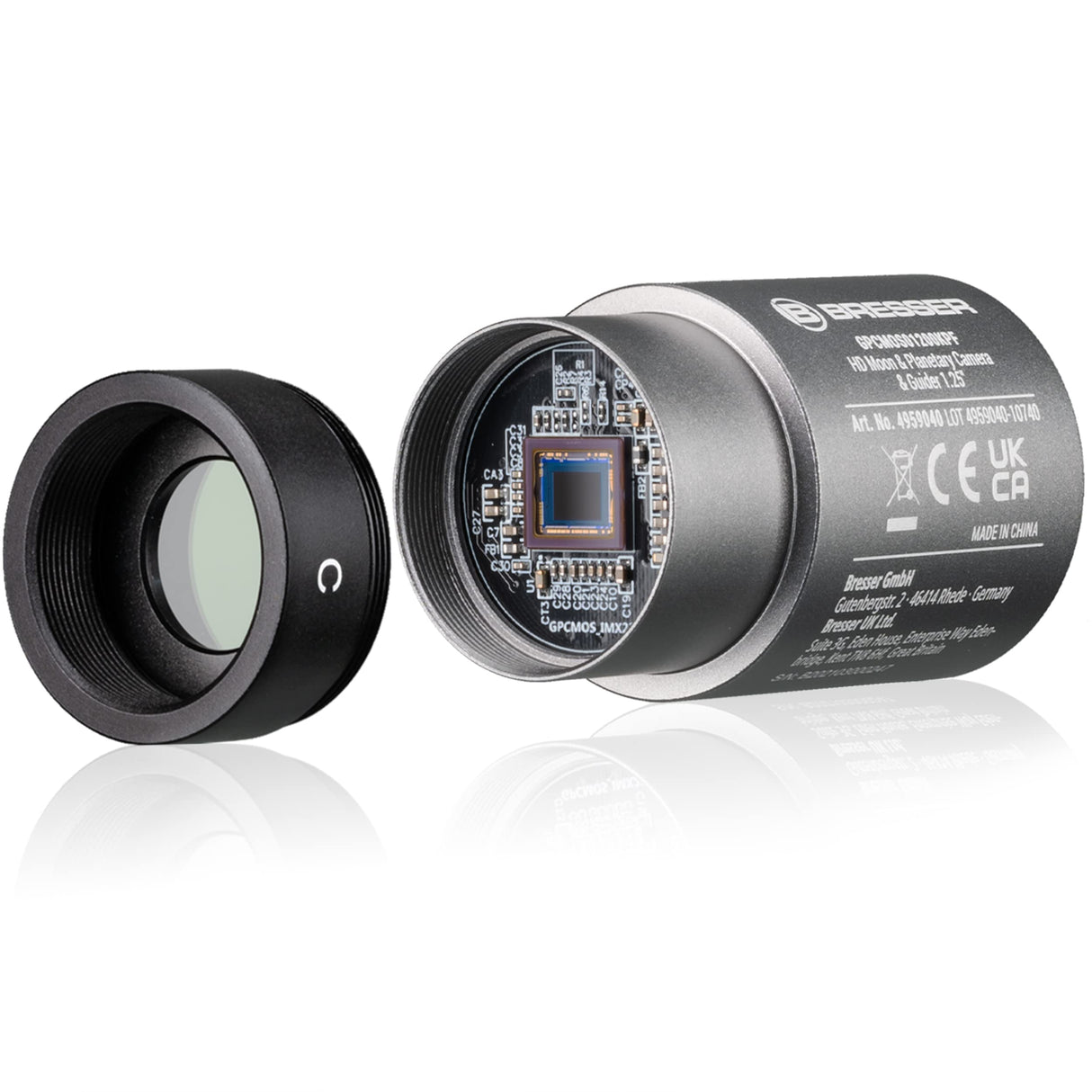 BRESSER Cámara HD Luna & Planeta y guía 1.25"