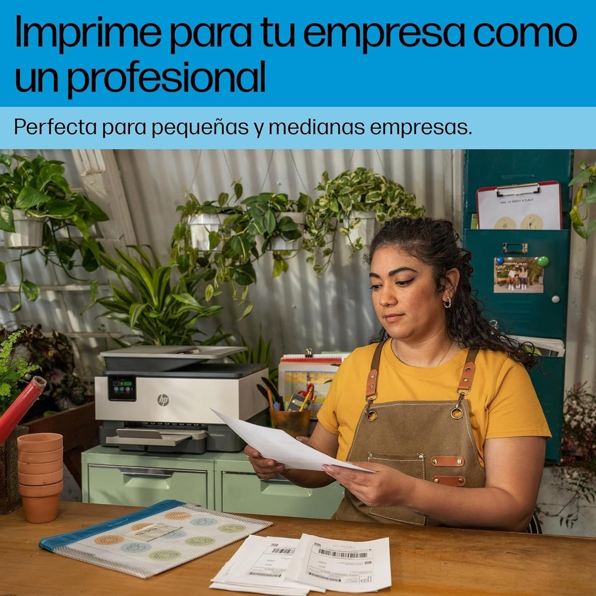 HP OfficeJet Pro 9120e, Impresora multifunción profesional de inyección de tinta A4 a color, copia, escáner, fax, Wi-Fi, impresión a doble cara automática, 22 ppm, 3 meses Instant Ink con HP+, Gris