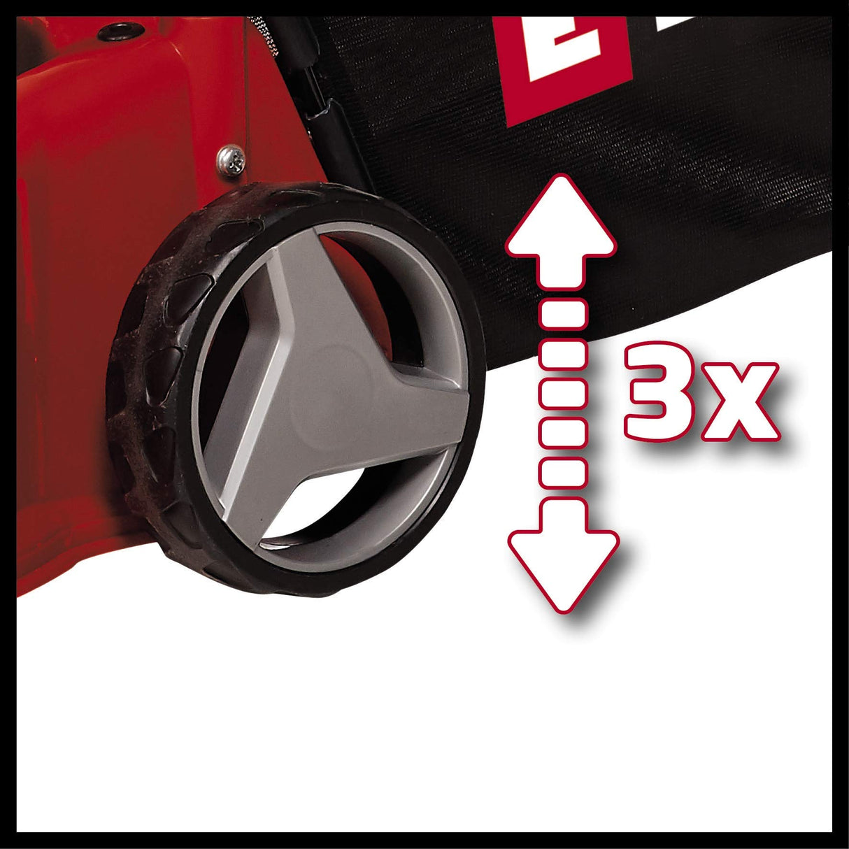 Einhell Cortacésped de gasolina GC-PM 40/1 (1,2 kW, ajuste de altura en 3 niveles, larguero de guiado plegable, carcasa de plástico estable, bolsa colectora con indicador de nivel, para 800 m²)