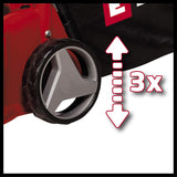 Einhell Cortacésped de gasolina GC-PM 40/1 (1,2 kW, ajuste de altura en 3 niveles, larguero de guiado plegable, carcasa de plástico estable, bolsa colectora con indicador de nivel, para 800 m²)