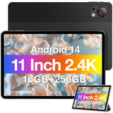 DOOGEE T30S Tableta Android 14, 2.4K 11 Pulgadas, 16GB RAM + 256GB ROM/TF 1TB, 5G WiFi, 13MP+8MP, 8580mAh, Widevine L1 Gaming, Negro
