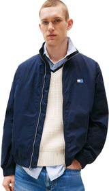 Tommy Jeans Cazadora de entretiempo Hombre Essential con cuello alto, Azul (Dark Night Navy), XL