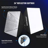 NEEWER Kit de Iluminación de Fotografía con Fondos,2,6x3m Soporte de Fondo,5700K 800W Equivalente a 24W Bombillas LED Paraguas Softbox Iluminación Continua,Equipo de Estudio Fotográfico para Vídeo