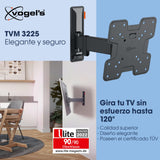 Vogel's TVM 3225 Soporte TV Giratorio para televisores de Entre 19 a 43 Pulgadas, Máx 15 kg, Gira hasta 120º, Inclinable hasta 20º, Soporte para TV máx. VESA 200x200, Compatibilidad Universal