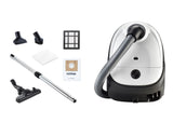 Nilfisk Aspiradora One para Suelos y Alfombras con Filtro EPA - Aspirador de Trineo Potente, Compacto y Ligero - Blanca (WB10P05A-HB15)