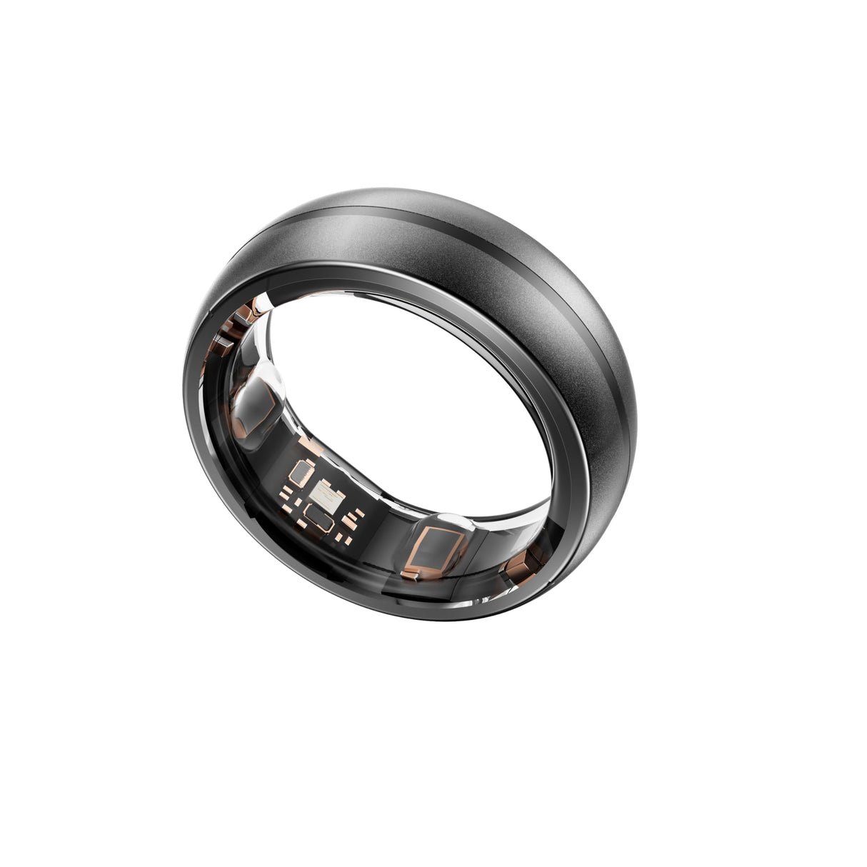 NEXTring N2 Smart Health Ring - Anillo de Salud Inteligente, Color Rosa Mate, Plata Mate, Negro Mate, 11, Titan