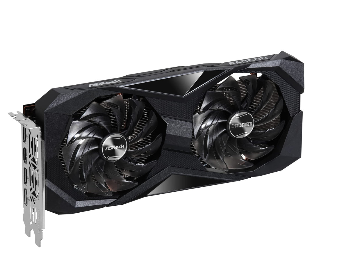 ASRock Tarjeta gráfica AMD Radeon RX 7600 Challenger 8GB OC GDDR6 DisplayPort HDMI 0dB Silent Cooling Graphics Card 128-bit 7680 x 4320 18 Gbps