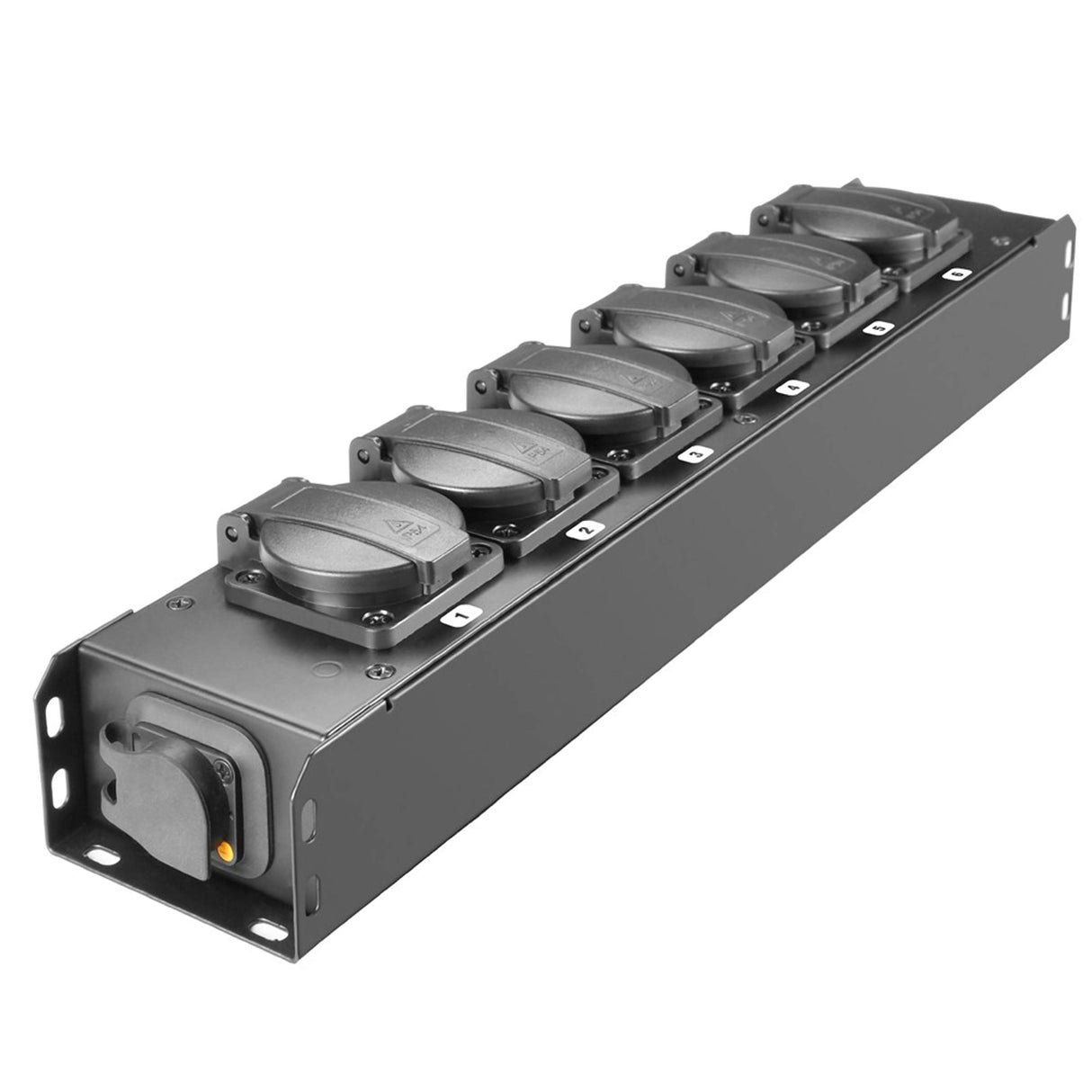 Adam Hall Accessories PRO PORT 6 T - BASE DE ENCHUFES CON 6 TOMAS IP54 + ENTRADA/SALIDA POWER TWIST TR1