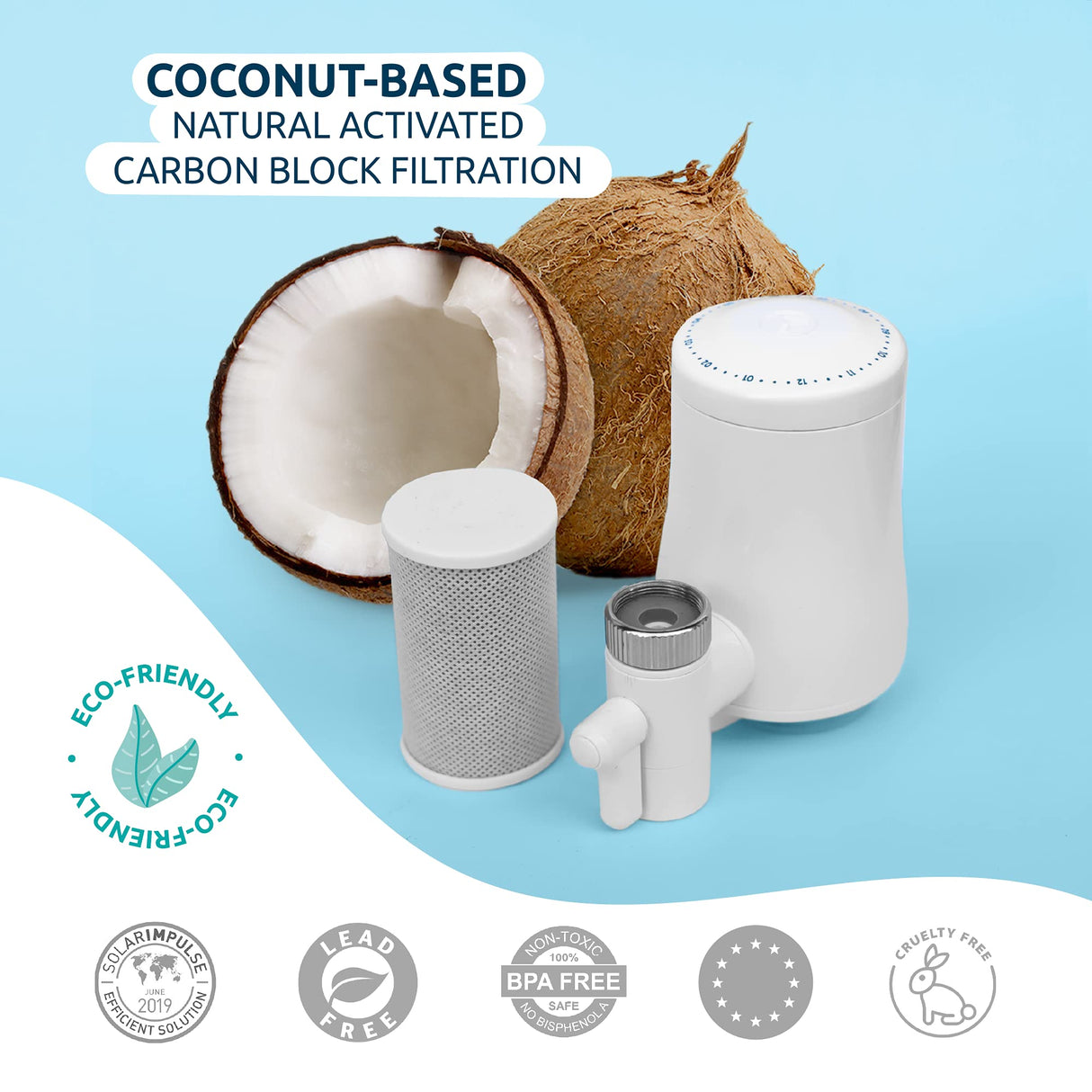 TAPP Water EcoPro (TAPP 2) - Filtro de Agua para Grifo sostenible. Agua de Sabor excelente. Filtra la Cal y +100 sustancias (EcoPro + 4 Recambios)