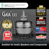 IsoAcoustics Gaia Series - Pies de Aislamiento para Altavoces y subwoofers (Gaia III, 32 kg MAX)