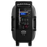 Audibax Denver 10 Altavoz Activo PA 10” con Bateria, Ruedas + 1 Micro Inalambrico Mano