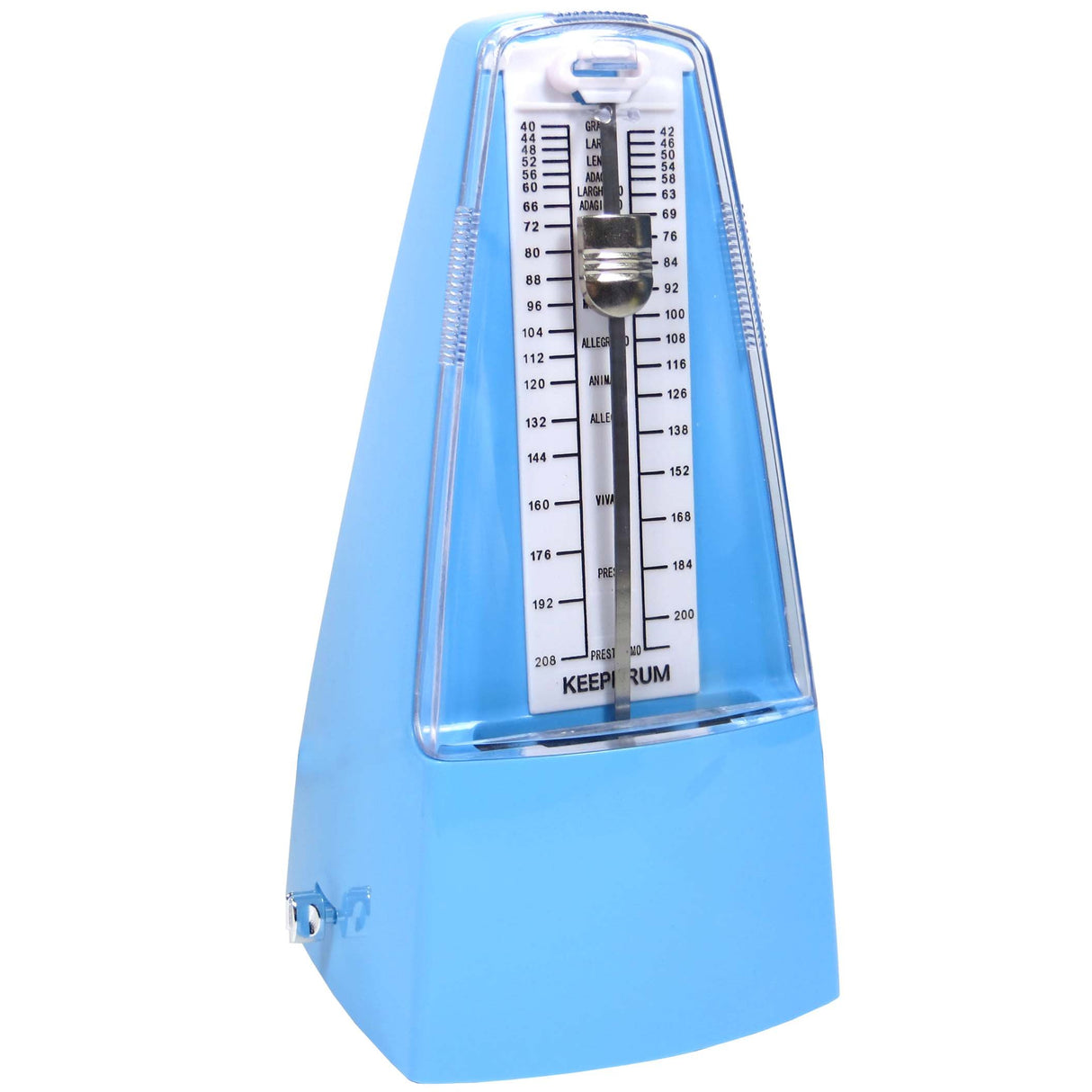 Keepdrum gmpl BL mecánica Metrónomo con campana del Donante aufziehbar Azul