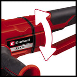 Einhell Amoladora angular con batería AXXIO 36/230 Q Power X-Change (36 V, máx. profundidad de corte 70 mm, 6600 rpm, motor sin escobillas, envío sin batería, cargador sin disco de corte)