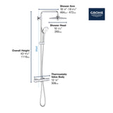 GROHE Euphoria 260 Cooltouch 26128002 Starlight - Sistema de ducha termostático (cromado)