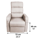 PEPE Mobility Sillon Relax Reclinable Electrico (Tela Lino) Levanta Personas con Mando, Butaca Confort Gente Mayor Beige
