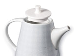 LACOR 69289 - Hervidor de Agua de cerámica Gala Grey, Blanco/Azul, 1L