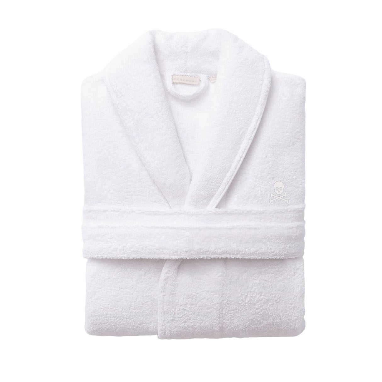 Albornoz S-M 100%Algodón 360GSM Blanco con ribetes blancos Scalpers Home