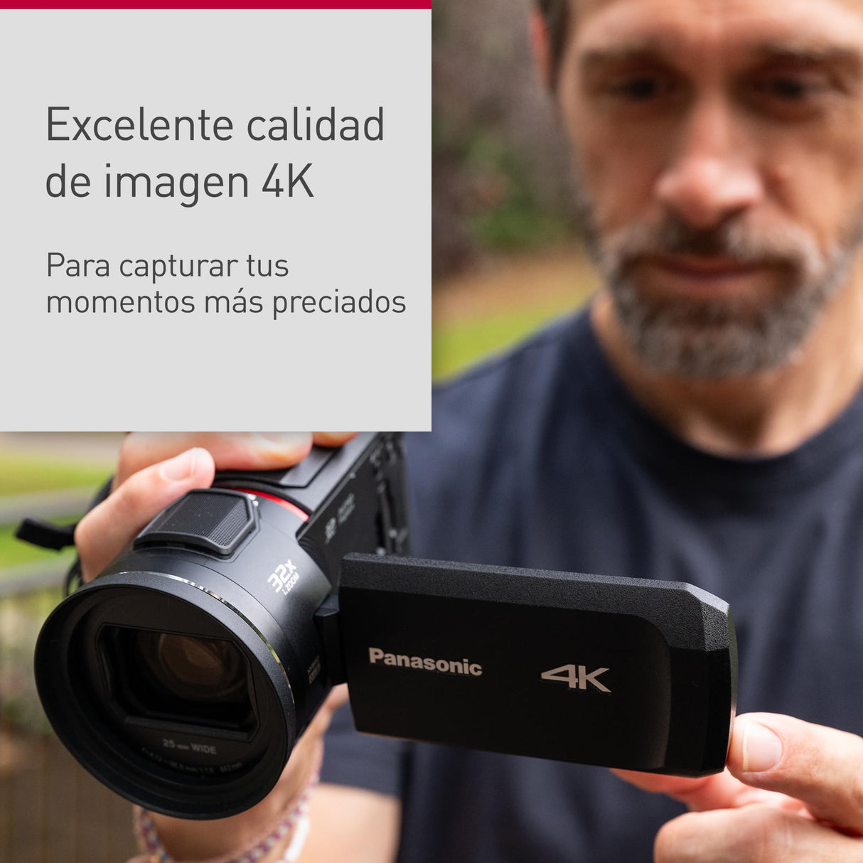 Panasonic HC-VX3E - Videocámara Semi-Profesional de 24x, O.I.S de 5 Ejes, Objetivo F1.8 - F4, 4K, Color Negro