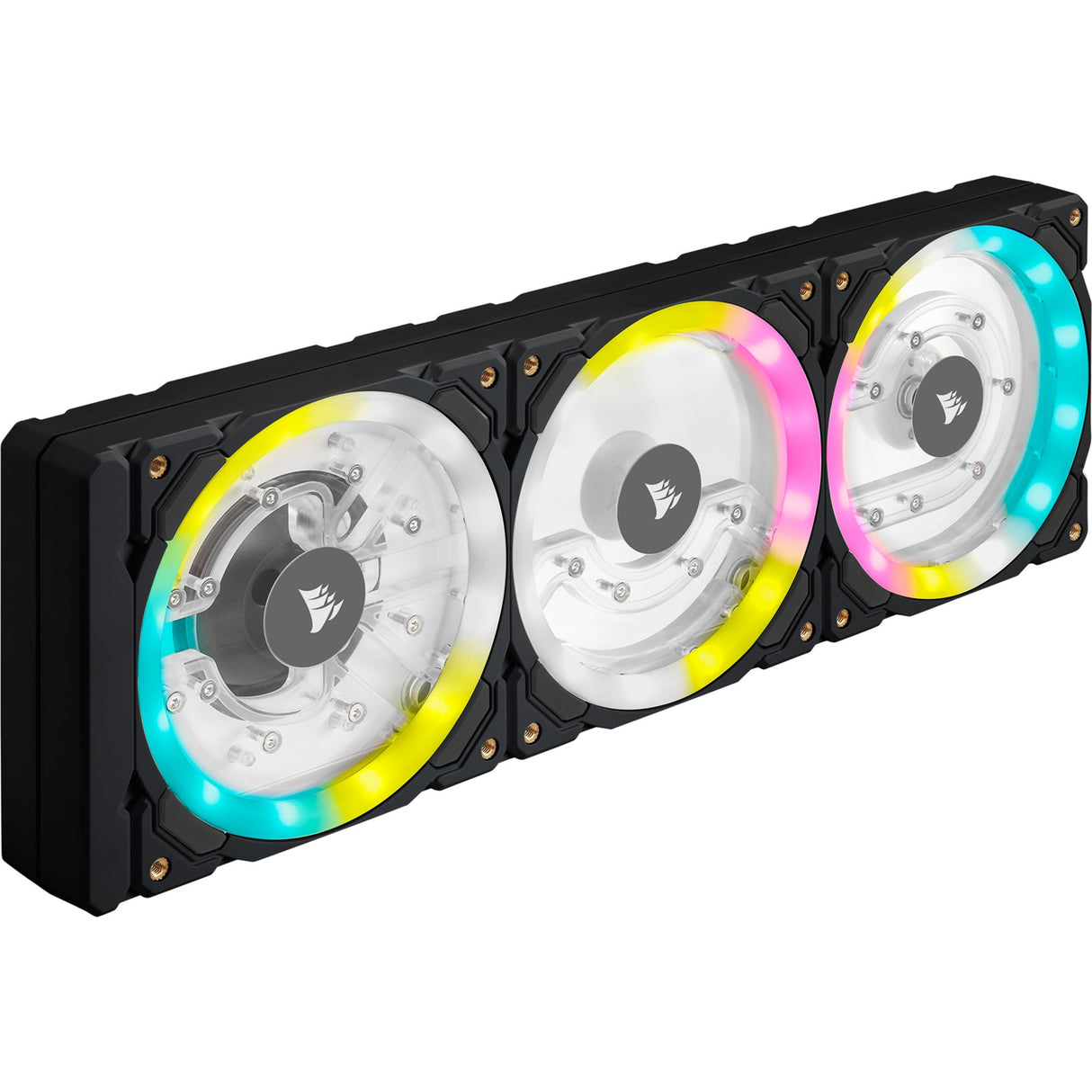 Corsair Hydro X Series XD7 RGB Pack de Bomba/Depósito (Sistema de Placa de Distribución de 360 mm, Bomba PWM D5, Depósito de 140 ml, 36 LED RGB Direccionables Individualmente) Negro