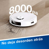 ECOVACS DEEBOT N20 Plus Robot Aspirador y fregasuelos, Potencia de succión de 8000 Pa, estación Dustbagless PureCyclone, Anti-enredos de Pelo, Tiempo de Funcionamiento de hasta 300 Minutos