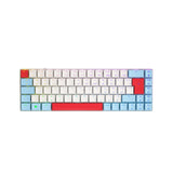 CHERRY MX-LP 2.1 Compact Wireless, Teclado Inalámbrico Compacto de Gaming con 69 Teclas, Distribución de Teclado Francés (AZERTY), Switches Mecánicos MX LOW PROFILE SPEED, Blanco