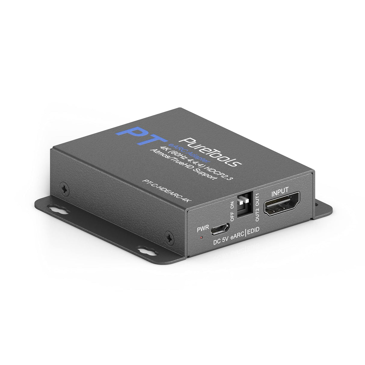 PureTools eARC Adaptador/Extractor de Audio, Ancho de Banda de 18GB/s, 4K Ultra HD 60Hz con HDR Incluido, Salida de Audio HDMI para eARC y ARC