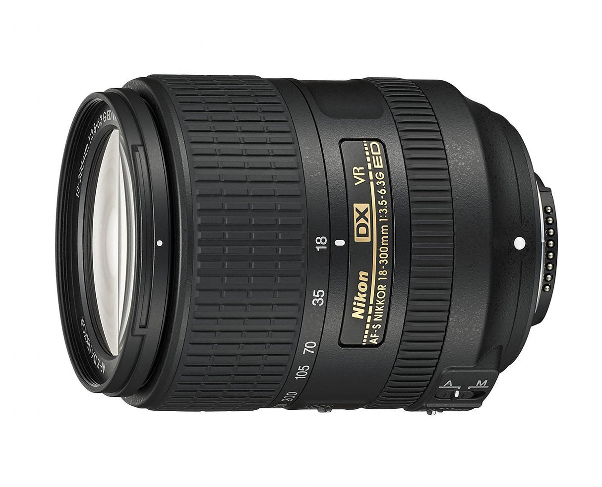 Nikon AF-S DX NIKKOR 18-300 mm f/3.5-6.3G y VR Objetivo, Negro [Tarjeta Nital: 4 años de garantía]