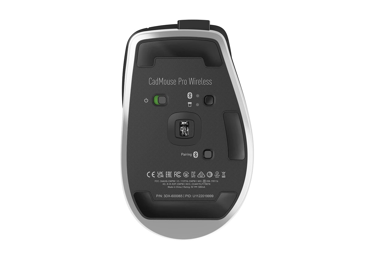 3Dconnexion CadMouse Pro Wireless (ratón ergonómico, óptico, inalámbrico, USB-C, diestros), negro mate