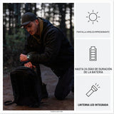 Garmin Reacondicionado Instinct 3 Tactical Edition, 50 mm, Reloj Inteligente con GPS Resistente al Agua, Pantalla AMOLED, Linterna LED, hasta 24 días autonomía, Negro, Reacondicionado