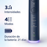 Philips Sonicare 7100 cepillo dental eléctrico, sónico con 4 modos de cepillado y 3 niveles de intensidad, EasyStart, blanco y azul marino, paquete de 2, HX7429/01 [Nueva Tecnología]