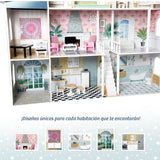 Casa De Madera De MuñEcas 4 Pisos Premium 913D00016 Deqube