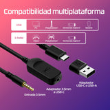 HyperX Cloud III - Auriculares Gaming con Cable, PC, PS5, Xbox, Drivers 53 mm, DTS, Marco Resistente, micrófono 10mm, USB-C, USB-A, Blanco-Rosa