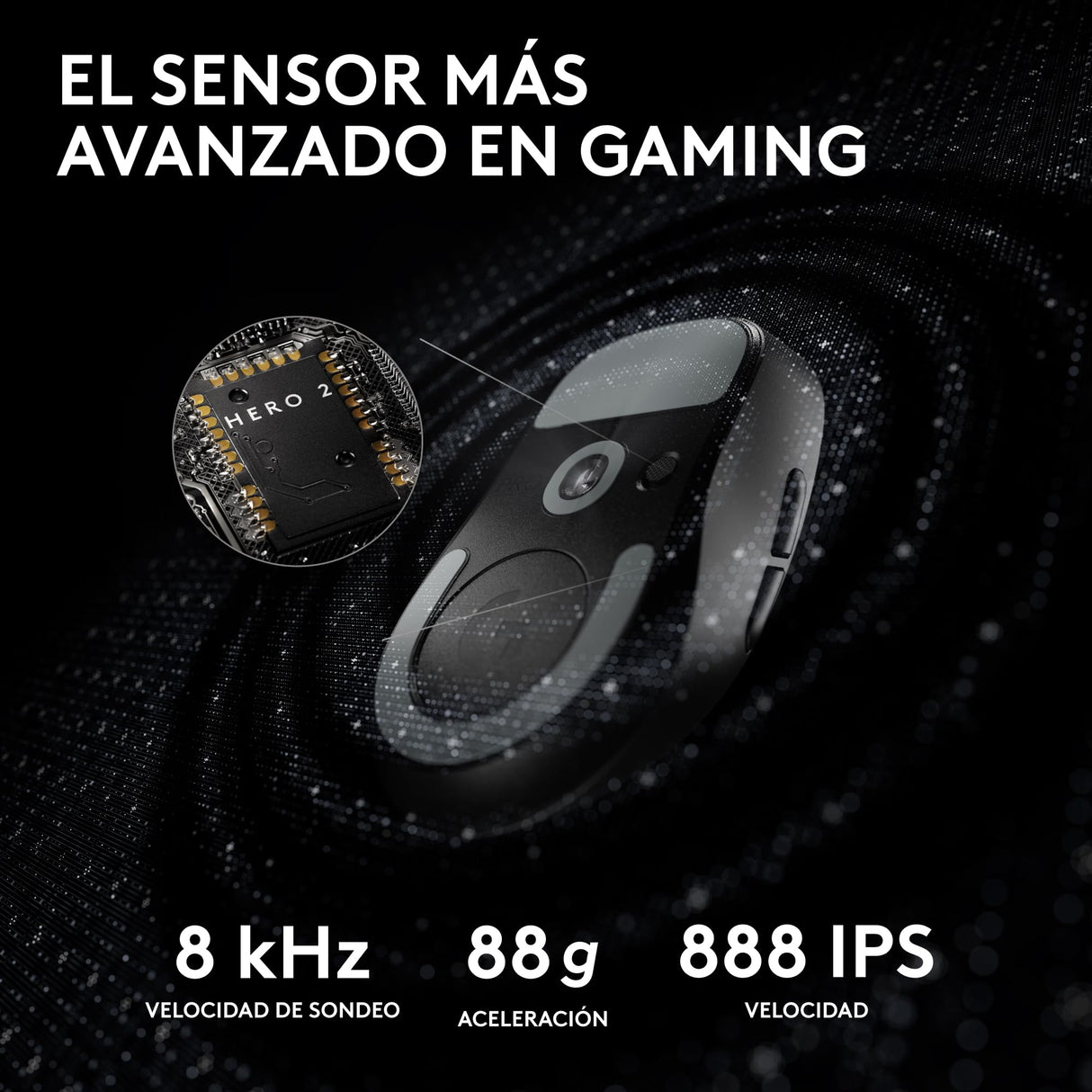Logitech G PRO X SUPERLIGHT 2, Ratón inalámbrico para gamingratón Pro-Grade de 60 g con 5 botones programables, sensor de 44 000 DPI, velocidad de respuesta de 8 kHz, carga USB-C para PC/Mac - Negro